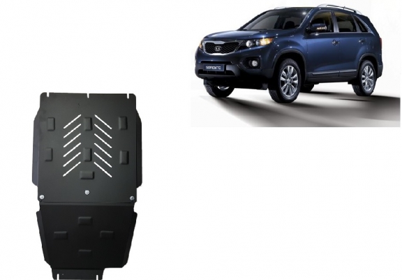 Steel gearbox and differential skid plate for  Kia Sorento