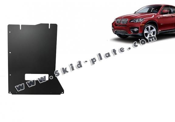 Steel gearbox skid plate for BMW X6