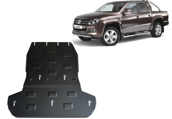 Steel gearbox and differential skid plate for Volkswagen Amarok