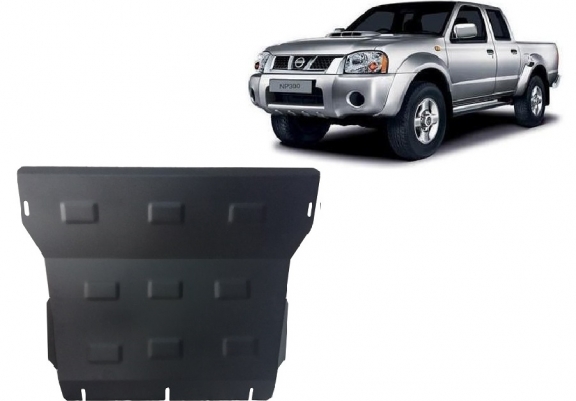 Steel skid plate for the protection of the engine and the radiator for Nissan Navara D22