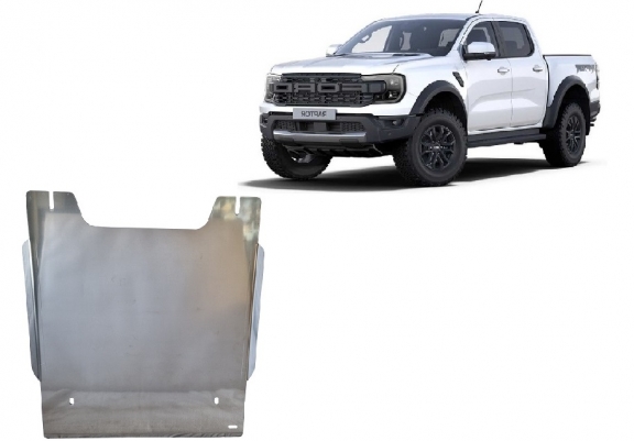 Aluminum transfer case skid plate for Ford Ranger Raptor