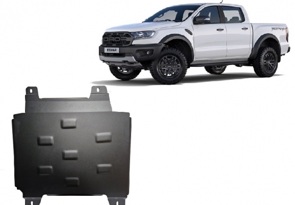 Steel gearbox skid plate for Ford Ranger Raptor