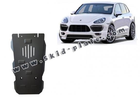 Steel manual and automatic gearbox skid plate for Porsche Cayenne