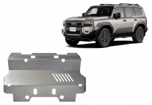 Aluminum radiator skid plate for Toyota Land Cruiser 250