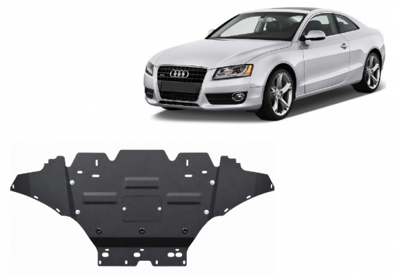 Steel skid plate for Audi A5, petrol