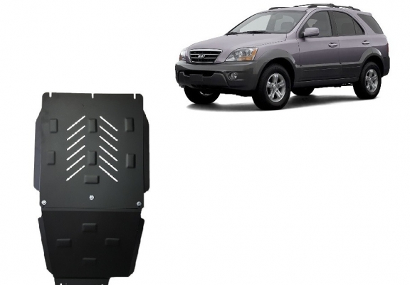 Steel gearbox and differential skid plate for  Kia Sorento