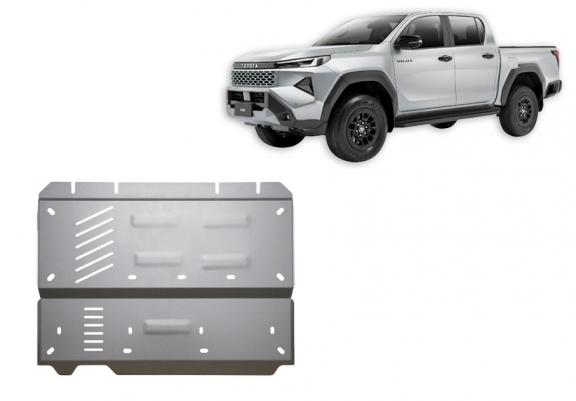 Aluminum differential skid plate for Toyota Hilux