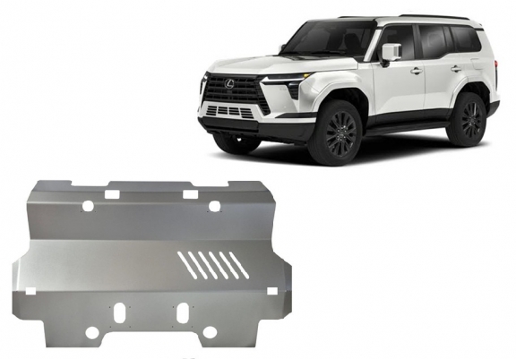Aluminum radiator skid plate for Lexus GX