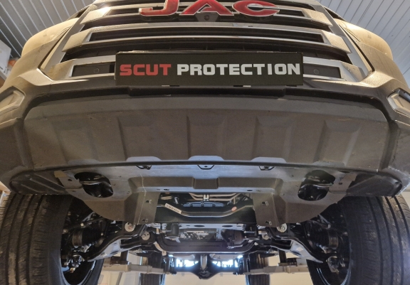 Steel skid plate for Jac T8