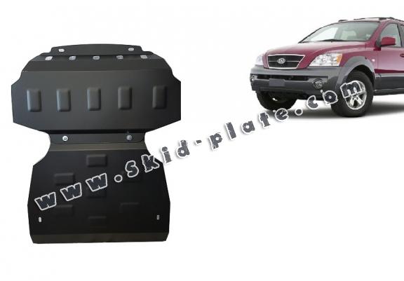 Steel skid plate for the protection of the engine and the radiator for Kia Sorento