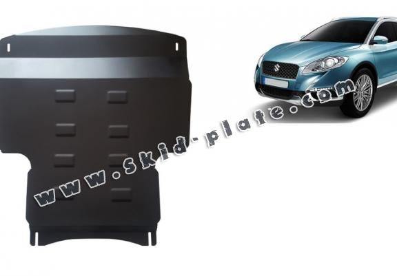 Steel skid plate for the protection of the engine and the gearbox for Suzuki S-Cross