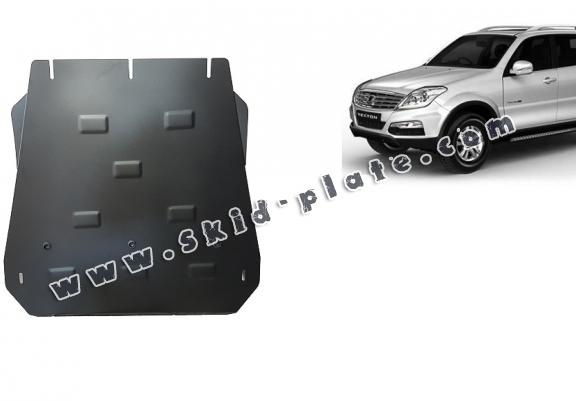 Steel gearbox skid plate for SsangYong Rexton 2