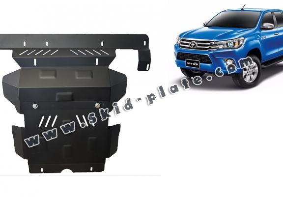 Steel skid plate for the protection of the engine and the radiator for Toyota Hilux Revo