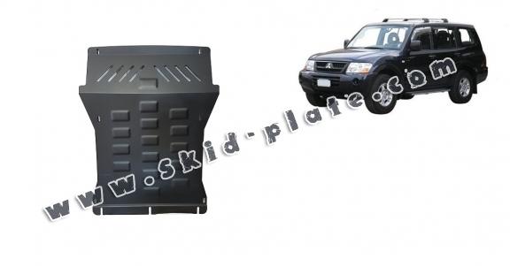 Steel skid plate for the protection of the engine and the radiator for Mitsubishi Pajero 3 (V60, V70) Vers. 2.0