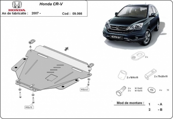 Steel skid plate for Honda CR-V Gen 3