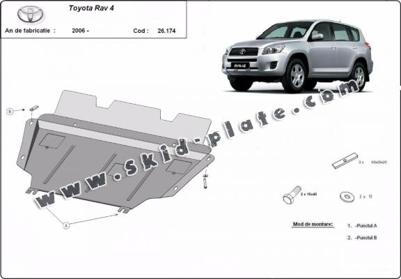 Steel skid plate for Toyota RAV 4 diesel