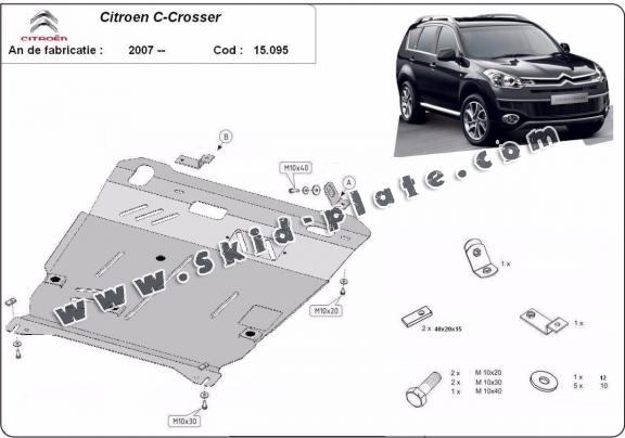 Steel skid plate for Citroen C - Crosser