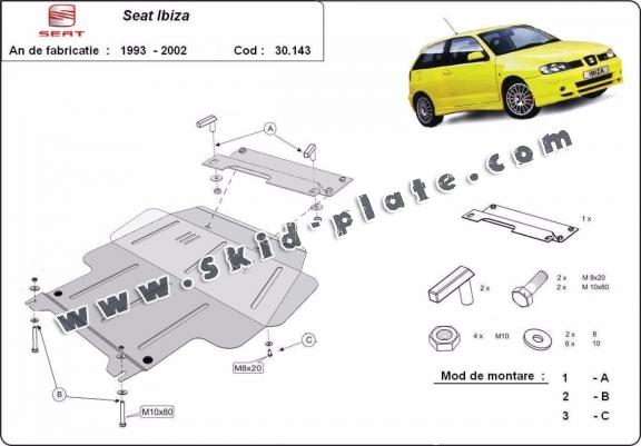 Steel skid plate for Seat Ibiza