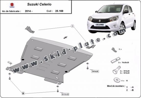 Steel skid plate for Suzuki Celerio