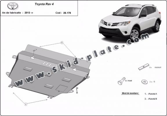 Steel skid plate for Toyota RAV 4
