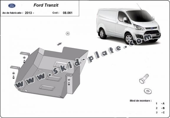 Steel AdBlue tank plate for Ford Transit Custom