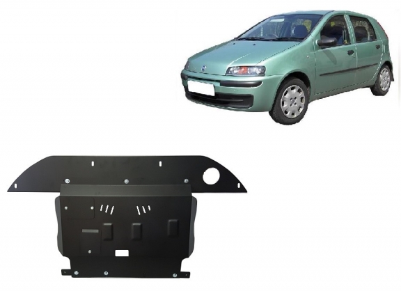 Steel skid plate for Fiat Punto