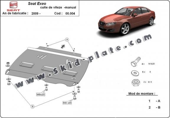 Steel manual gearbox skid plate  Seat Exeo