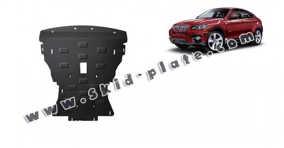 Steel skid plate for BMW X6
