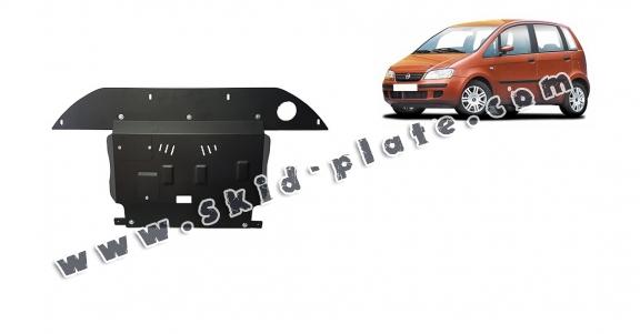 Steel skid plate for the protection of the engine, gearbox and differential for Fiat Idea