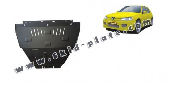 Steel skid plate for Peugeot 306