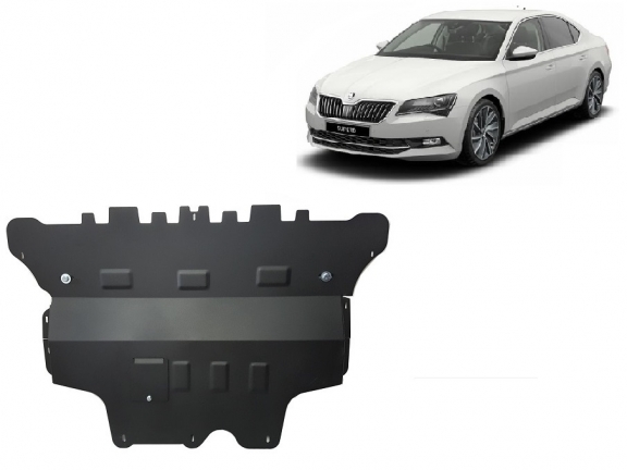 Steel skid plate for Skoda Superb - manual gearbox