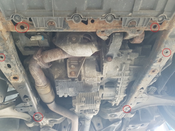 Steel skid plate for Opel Astra I