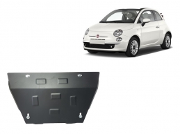 Steel skid plate for Fiat 500 S