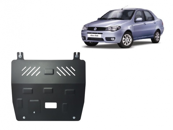Steel skid plate for Fiat Albea