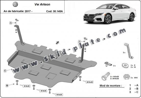 Steel skid plate for VW Arteon - automatic gearbox