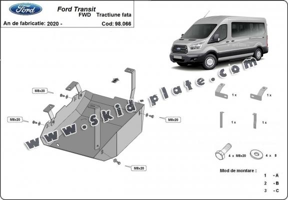 Steel AdBlue tank plate for Ford Transit ( 4X2, 4X4 )