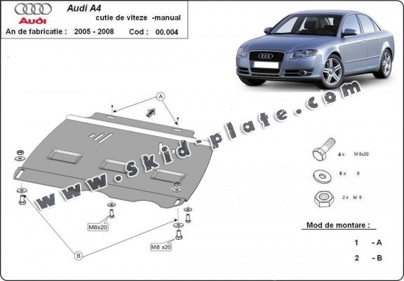 Steel manual gearbox skid plate  Audi A4  B7 All Road