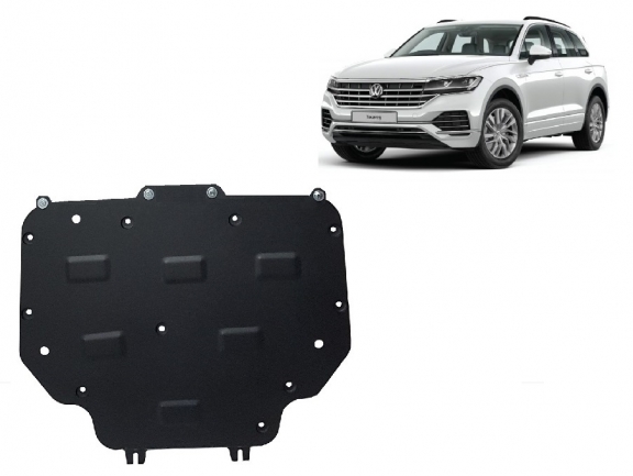 Steel gearbox skid plate for VW Touareg