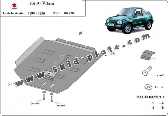 Steel gearbox skid plate for Suzuki Vitara