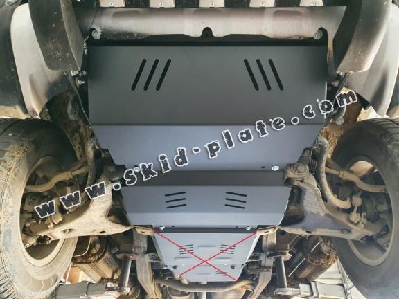 Steel skid plate for the protection of the engine and the radiator for Mitsubishi L 200