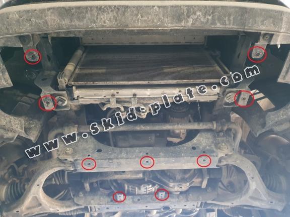 Steel skid plate for SsangYong Rexton