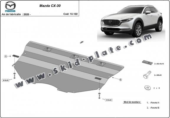 Steel skid plate for Mazda CX-30