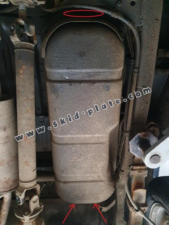 Steel fuel tank skid plate  for Mitsubishi L 200