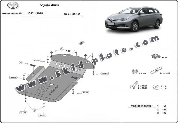 Steel catalytic converter plate/cat lock for Toyota Auris