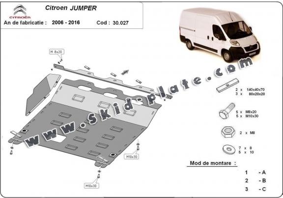 Steel skid plate for Citroen Jumper