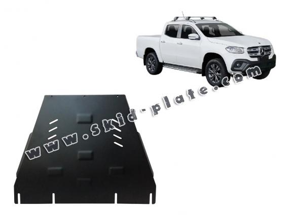 Steel gearbox skid plate and transfer case guard Mercedes X-Class W470