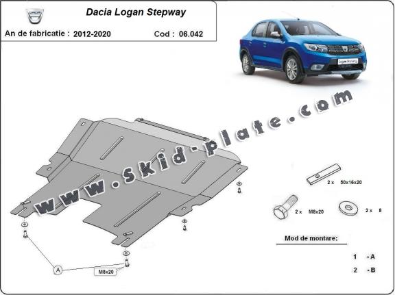 Steel skid plate for Dacia Logan 2 Stepway