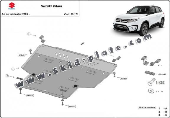 Steel skid plate for Suzuki Vitara