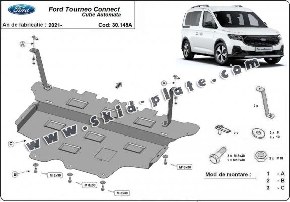 Steel skid plate for Ford Tourneo Connect - automatic gearbox