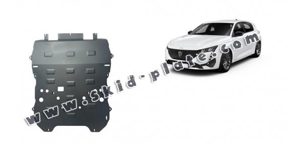 Steel skid plate for Peugeot 308